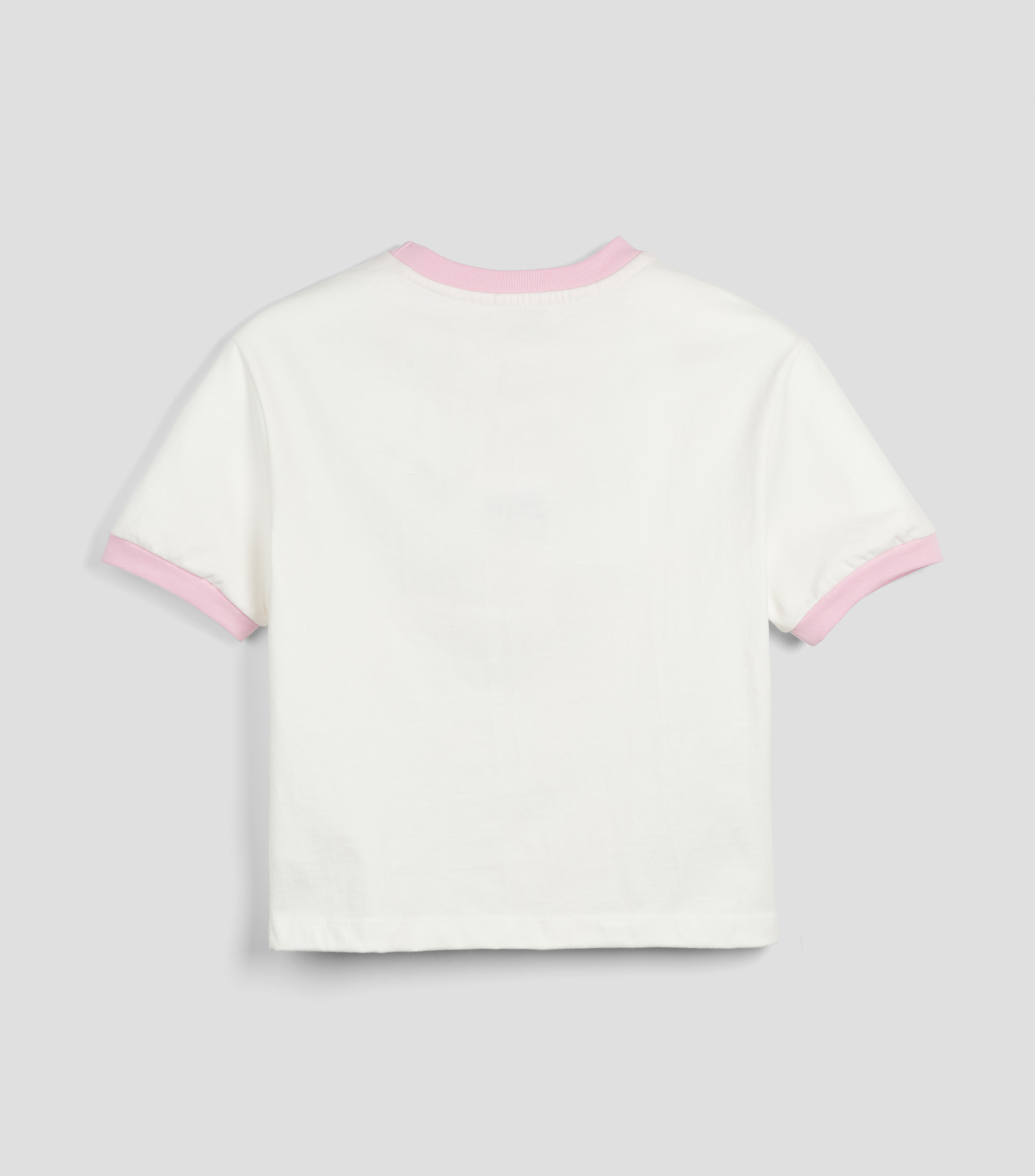 Playera cuello redondo manga corta con estampado Niña